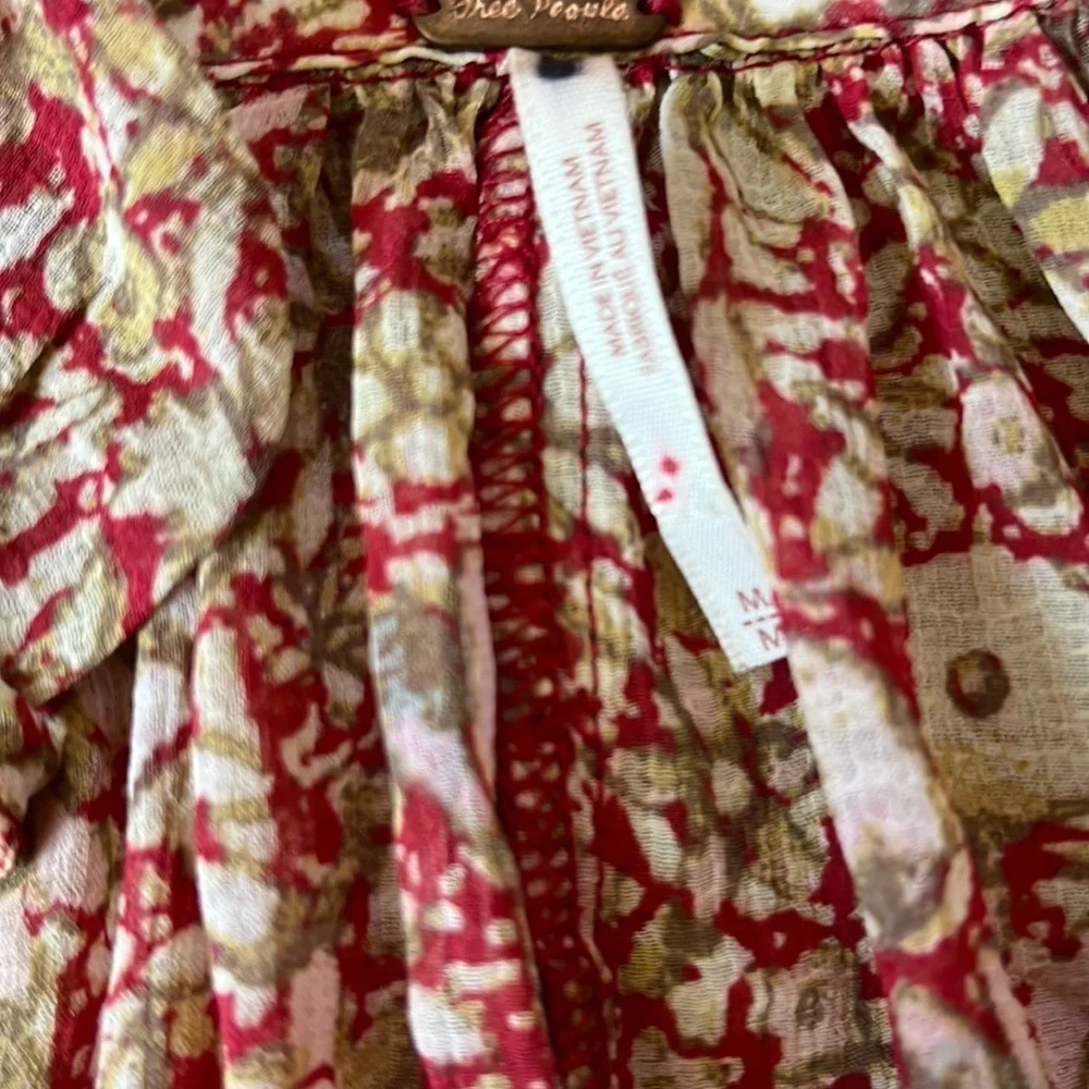 NWT Free People Feeling Groovy Maxi Red combo Size Small or Medium